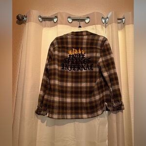 All Saints Button Up Flannel Shirt